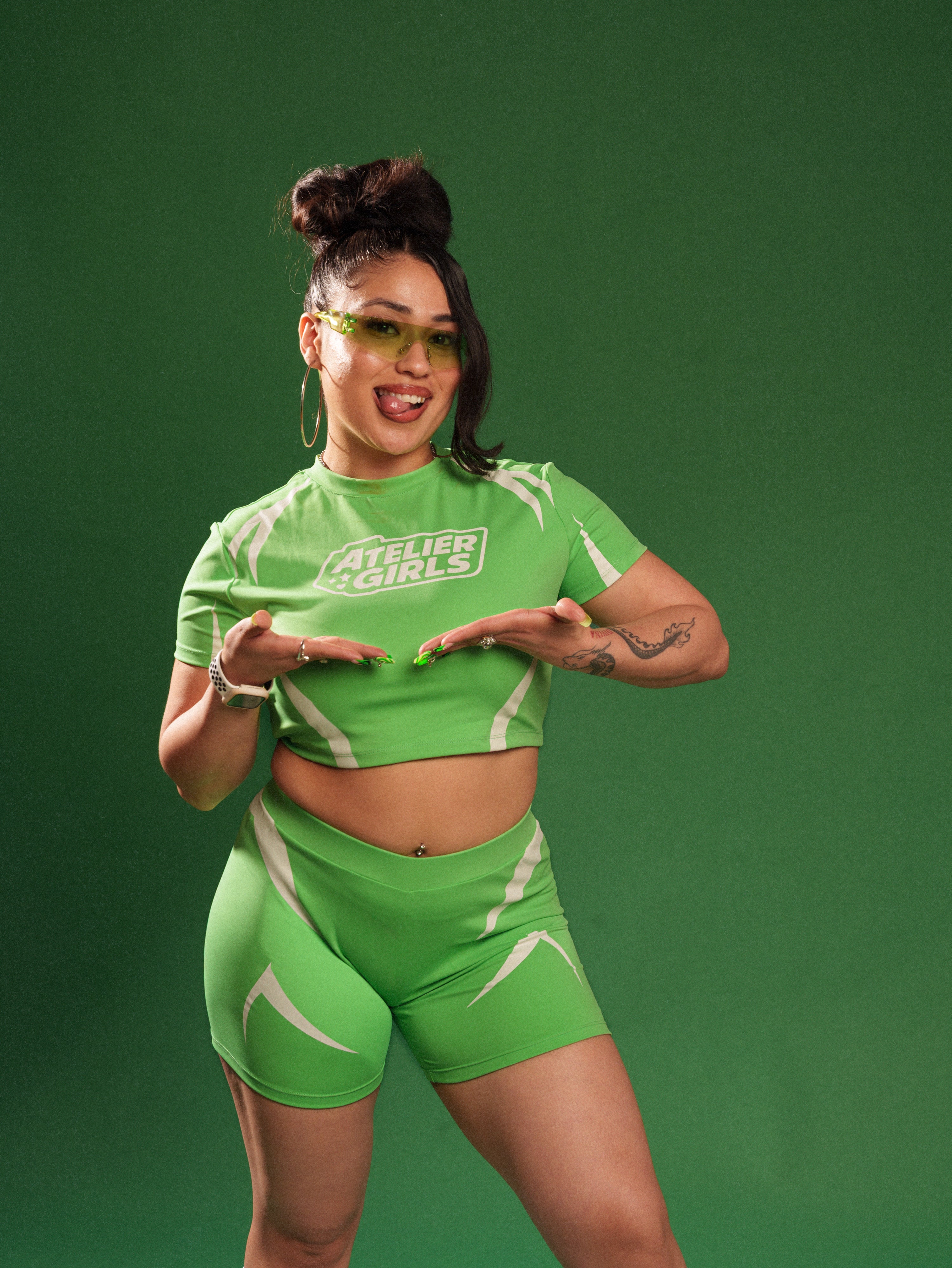 Atelier Girls "SPICE" Workout Top- Green