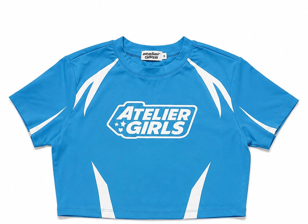 Atelier Girls "Sugar" Workout Top- Blue