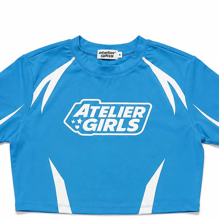 Atelier Girls "Sugar" Workout Top- Blue